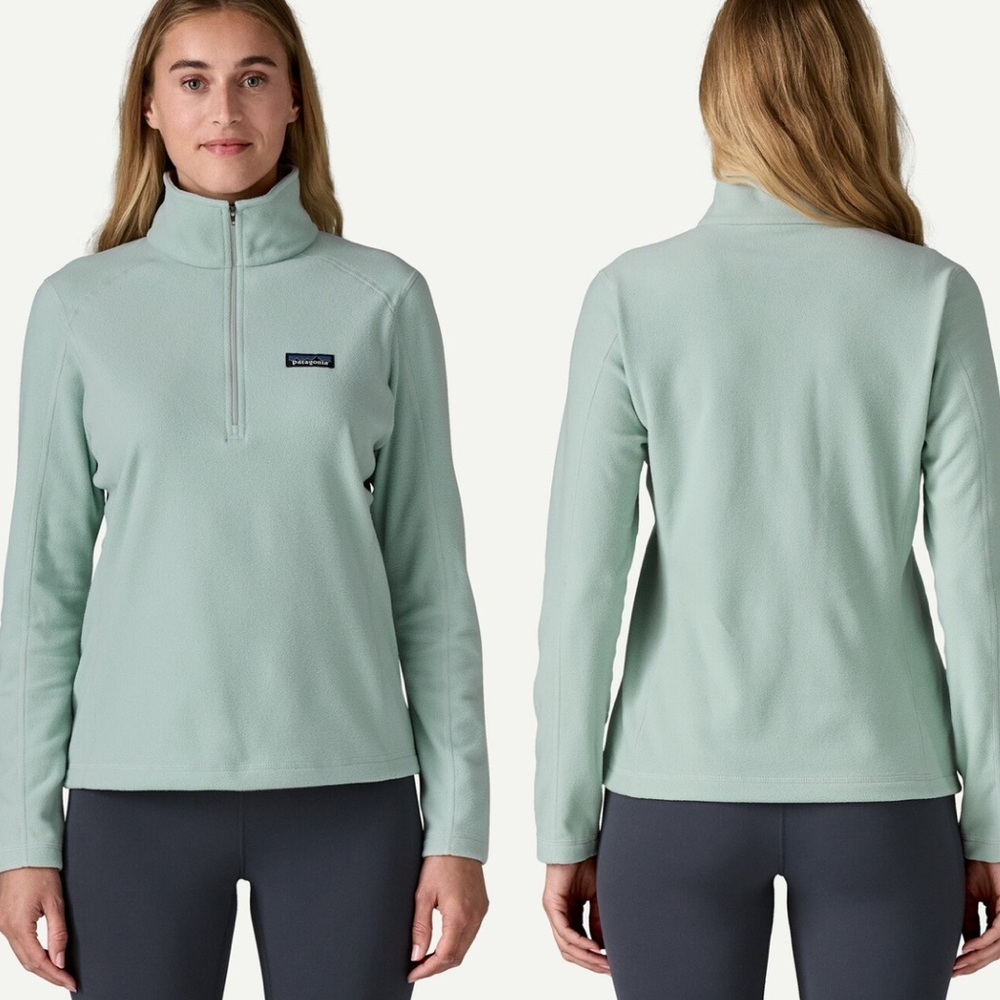 NWT PATAGONIA Micro D 1/4 Zip Fleece Pullover in virtually blue XL